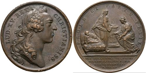 Ludwig XV. 1715-1774 - AE-Medaille ... 
