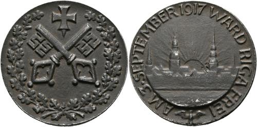 Riga - Fe-Medaille (45mm) 1917 auf ... 