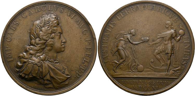 Karl VI. 1711-1740 - AE-Medaille ... 