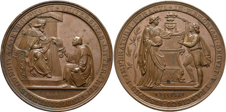 Wien - AE-Medaille (80mm) 1865 v. ... 