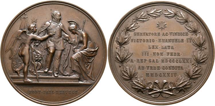 Bologna - AE-Medaille (76mm) 1871 ... 