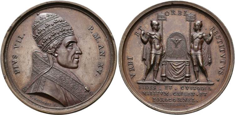 Pius VII. 1800-1823 - AE-Medaille ... 