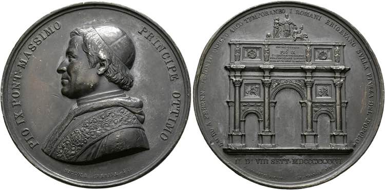 Pius IX. 1846-1878 - Zink-Medaille ... 