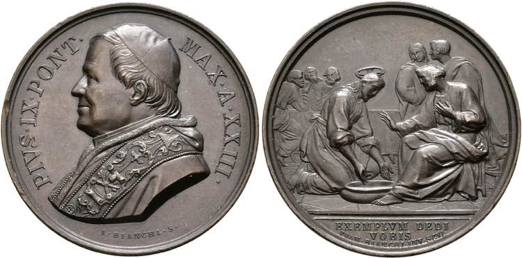 Pius IX. 1846-1878 - AE-Medaille ... 