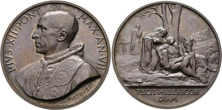 Pius XII. 1939-1958 - AE-Medaille ... 