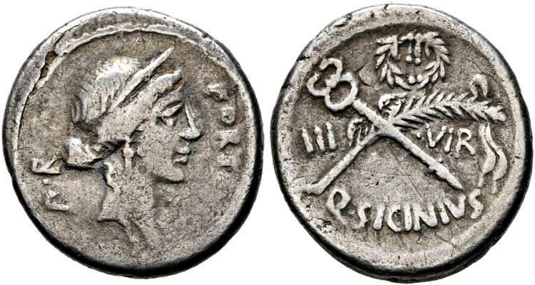 Q. Sicinius - Denarius (3,78 g), ... 