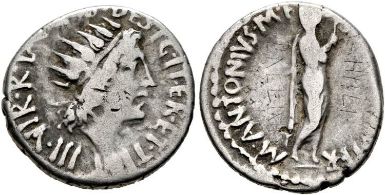 M. Antonius - Denarius (3,42 g), ... 