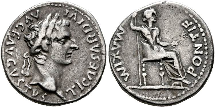 Tiberius (14-37) - Denarius (3,67 ... 