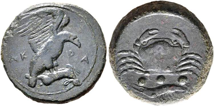 SICILIA - Akragas - Bronze (11,19 ... 