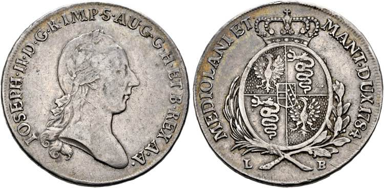 Josef II. 1765-1790 - Scudo 1784 ... 