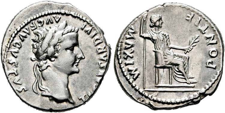 Tiberius (14-37) - Denarius (3,81 ... 