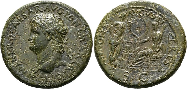Nero (54-68) - Sestertius (27,36 ... 