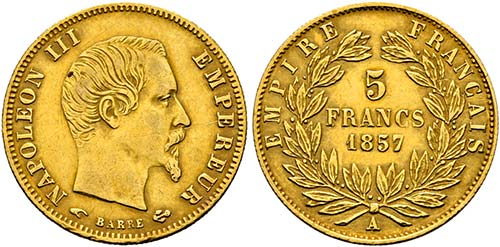 Napoleon III. 1852-1870 - 5 Francs ... 