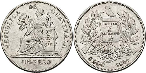 GUATEMALA - Peso 1894  KM:210 ... 