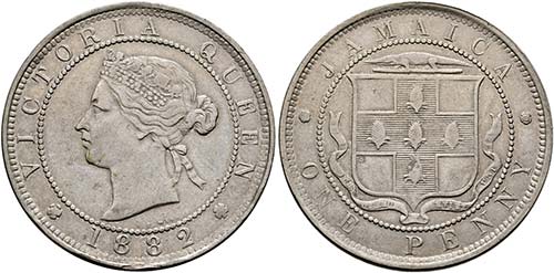 JAMAIKA - Penny 1882 kl. ... 