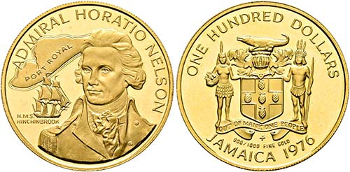 JAMAIKA - 100 Dollars (8,03g) 1976 ... 