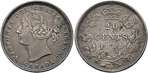 Victoria 1837-1901 - 20 Cents 1858 ... 