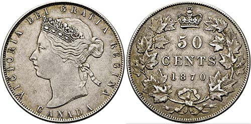 Victoria 1837-1901 - 50 Cents 1870 ... 
