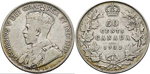 George V. 1910-1936 - 50 Cents ... 