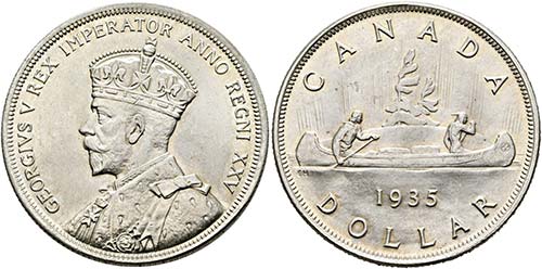 George V. 1910-1936 - Dollar 1935  ... 