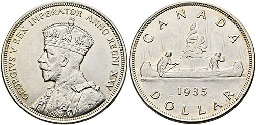 George V. 1910-1936 - Dollar 1935 ... 