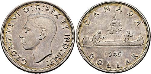 Georg VI. 1936-1952 - Dollar 1945  ... 