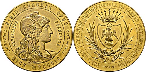 Nizza - AE-Medaille (vergoldet) ... 