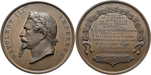 Paris - AE-Medaille (69mm) 1861 ... 