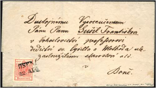 AUSGABE 1850 - ⌂,   3 Kr. ... 