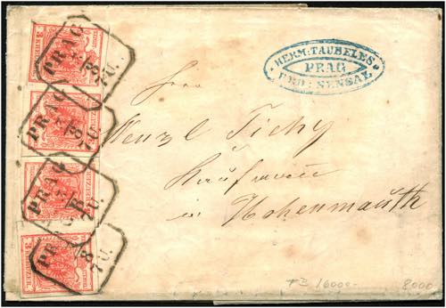 AUSGABE 1850 - ⌂,   PRAG 3/8, ... 