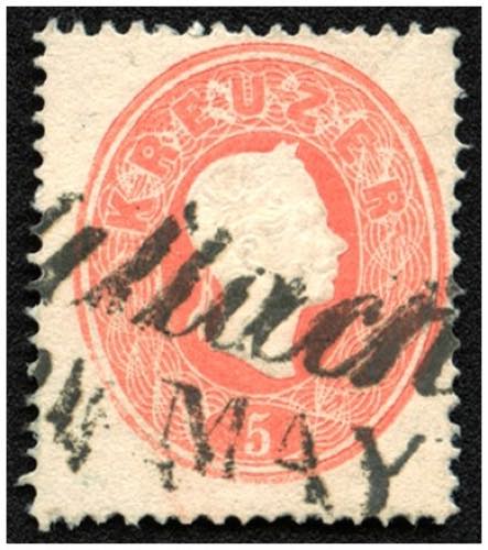 AUSGABE 1861 - ʘ,   5 Kr. hellrot ... 