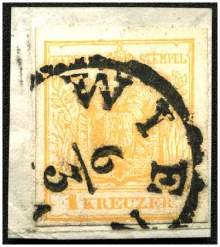 AUSGABE 1850 - ∆  1 Kr. goldgelb ... 