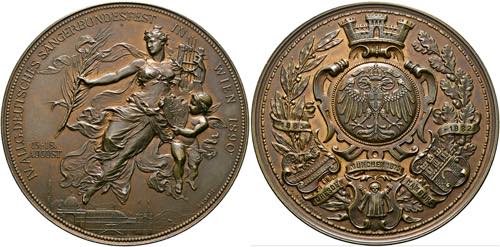 Wien - AE-Medaille (60mm) 1890 von ... 