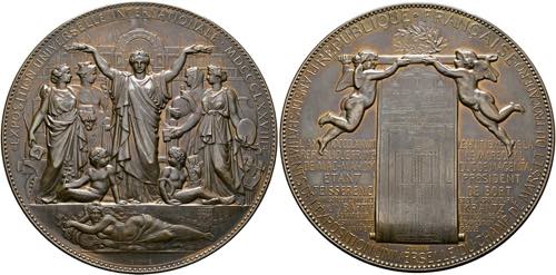 Paris - AE-Medaille (87mm) 1878 ... 