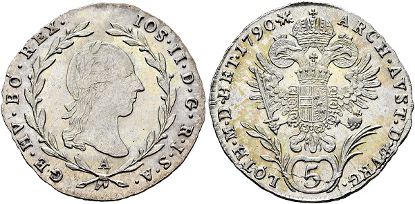 Josef II. 1765-1790 - 5 Kreuzer ... 