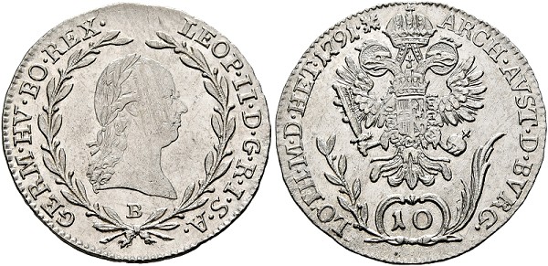 Leopold II. 1790-1792 - 10 Kreuzer ... 