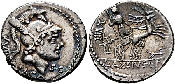 L. Axsius Naso - Denarius (3,80 ... 