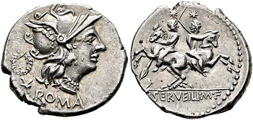 C. Servilius M.f. - Denarius (3,91 ... 