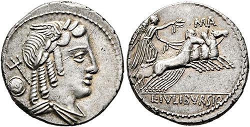 L. Iulius Bursio - Denarius (3,93 ... 