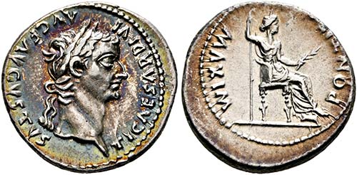 Tiberius (14-37) - Denarius (3,76 ... 