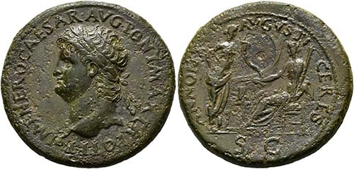 Nero (54-68) - Sestertius (27,37 ... 