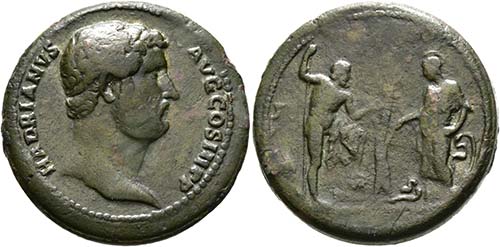 Hadrianus (117-138) - AE-Medaillon ... 