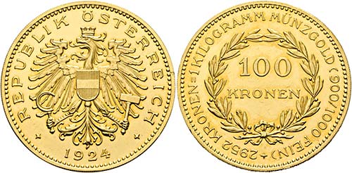 1. Republik 1918-1938 - 100 Kronen ... 
