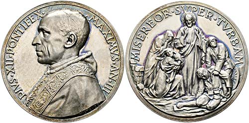 Pius XII. 1939-1958 - AR-Medaille ... 