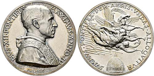 Pius XII. 1939-1958 - AR-Medaille ... 