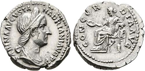 Sabina (128-136) - Denarius (3,49 ... 