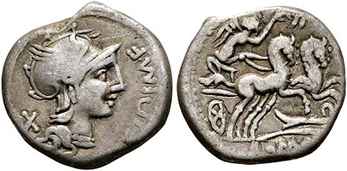M. Cipius M.f. - Denarius (3,65g) ... 
