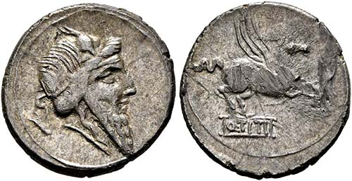 Q. Titius - Denarius (3,96g) 90 v. ... 