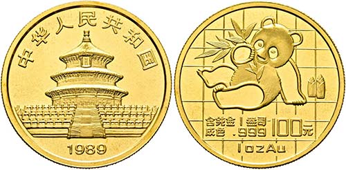 CHINA - 100 Yuan (31,13g) 1989 ... 