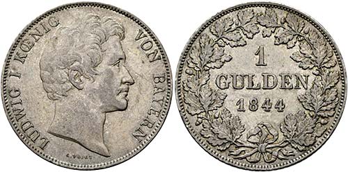 Ludwig I. 1825-1846 - Gulden 1844 ... 